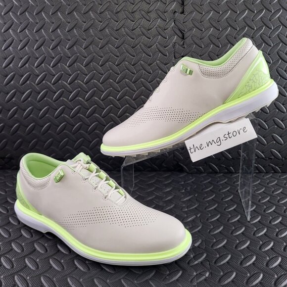 Nike Air Jordan ADG 4 Mens Golf Shoes Bone White Volt Green DM0103-003 Sz 9 NWOB - Picture 1 of 8